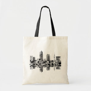Tote Bag Cleveland, Ohio skyline
