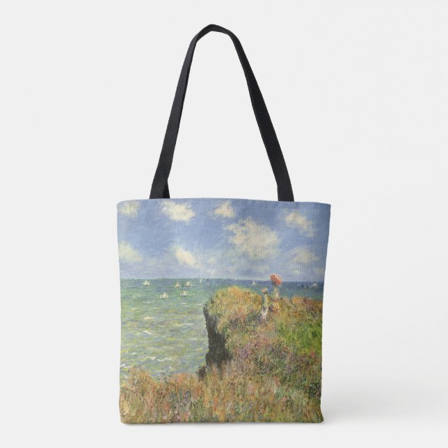 Tote Bag Cliff Walk à Pourville par Claude Monet (Dos)
