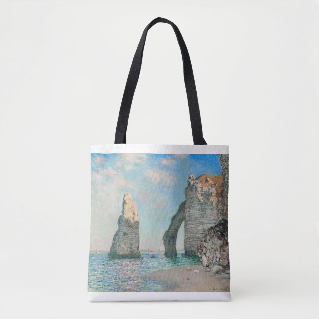 Tote Bag Cliffs at Etracétate 1885 par Claude Monet (Devant)