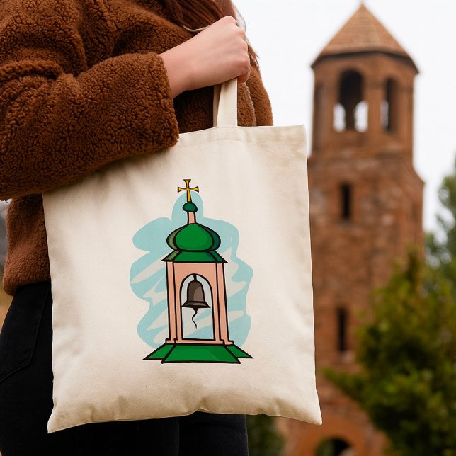 Tote Bag Clocher de l'église orthodoxe rustique (Créateur téléchargé)