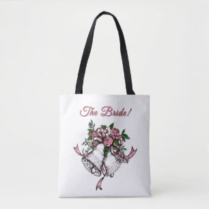 Tote Bag Cloches de mariage roses La mariée