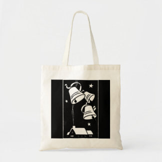 Tote Bag Cloches de Noël rétro et cottage