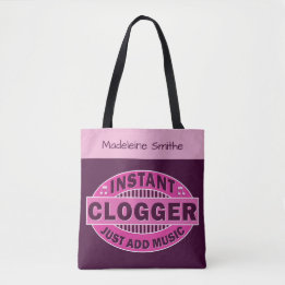 Tote Bag Clogger instantané ajoutent juste le nom fait sur