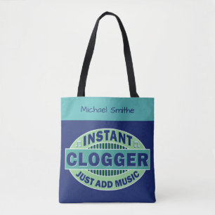 Tote Bag Clogger instantané ajoutent juste le nom fait sur