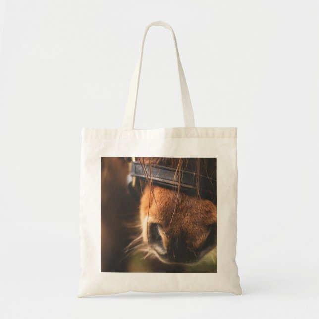 Tote Bag Closeudo d'un mignon cheval Brown nez (Devant)