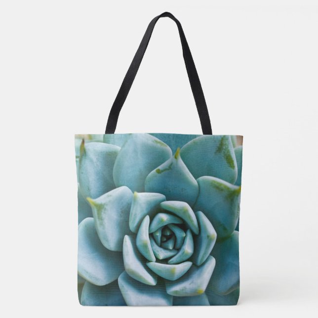 Tote Bag Closeup Succulent (Devant)