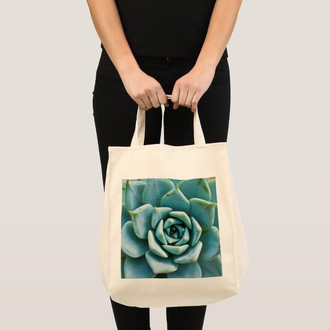 Tote Bag Closeup Succulent (Devant (produit))