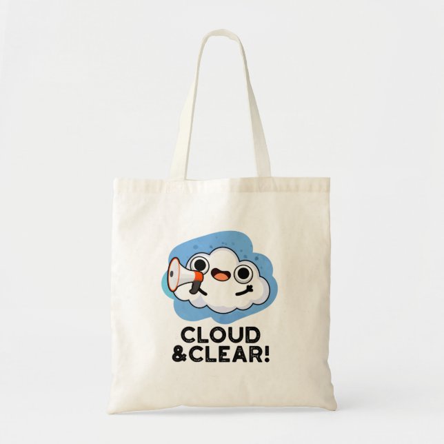 Tote Bag Cloud Et Clair Funky Météo Pun (Devant)