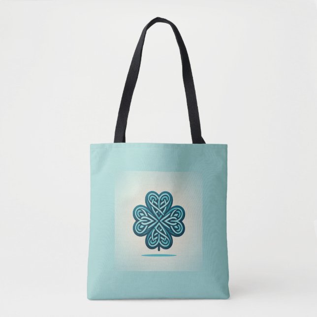 Tote Bag Clover à quatre feuilles celtique (Devant)
