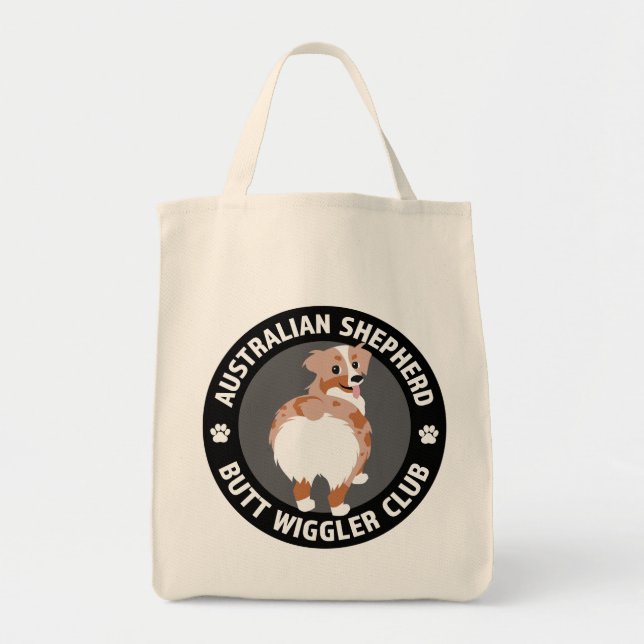 Tote Bag Club australien des bergers Butt Wigglers - Red Me (Devant)