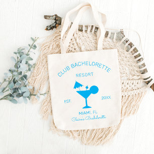 Tote Bag Club Bachelorette Martini Beach Mariage Bienvenue