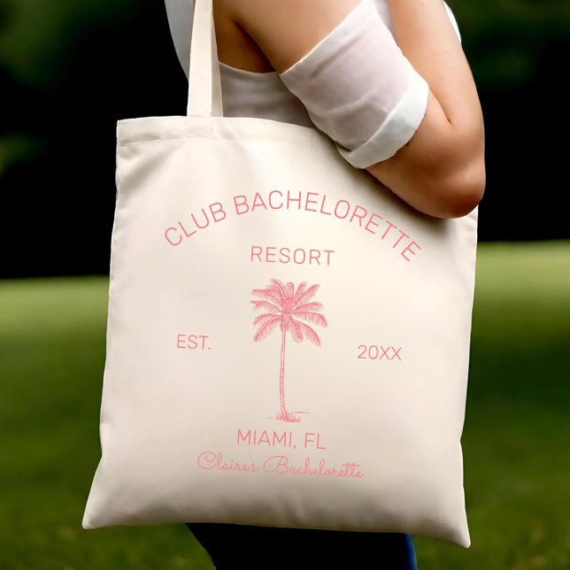 Tote Bag Club Bachelorette Palm Beach Mariage de Destinatio (Créateur téléchargé)