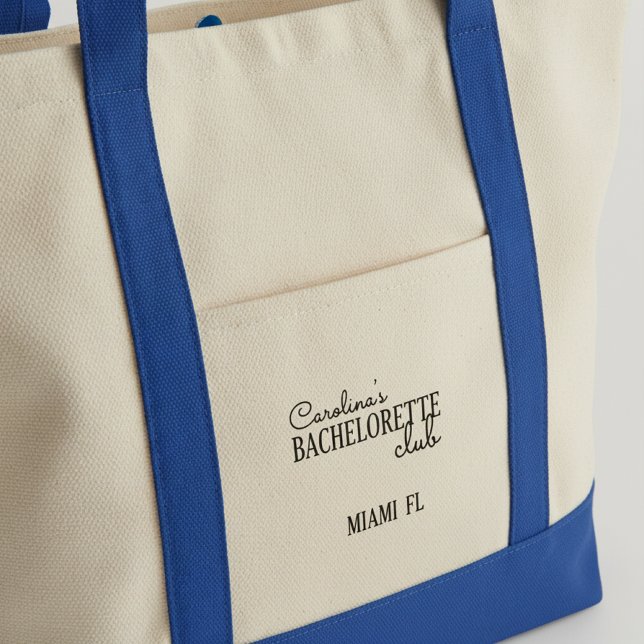 Tote Bag Club de Bachelorette Personnalisé Ville & Demoisel (Créateur téléchargé)
