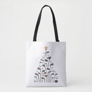 Tote Bag Club de golf rétro sapin de Noël golf X-mas