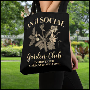 Tote Bag Club de jardin antisocial Illustration botanique T