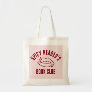 Tote Bag Club de lecture drôle et épicé Livre Rose
