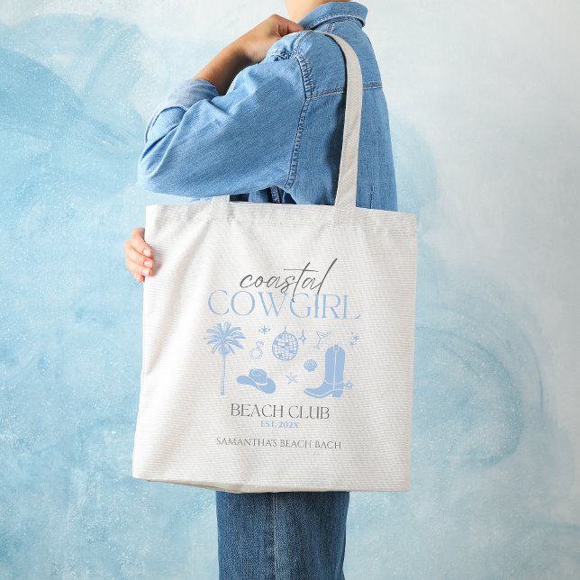 Tote Bag Club de plage de cowgirl côtière Bachelorette Fave (Coastal Cowgirl Bachelorette Favors Tote Bag)