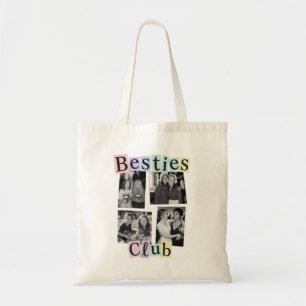 Tote Bag Club des Meilleures Amies Collage Photo Rétro