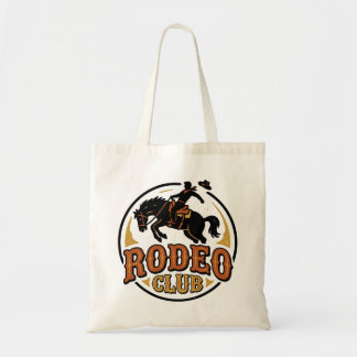 Tote Bag Club Rodeo Cowboy Ancien Cheval Sauvage Buck Weste