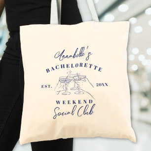 Tote Bag Club Social Enterrement de Vie de Jeune Fille Prép