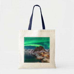 Tote Bag Coastline Lofoten Islands, Hamnoy, Norway