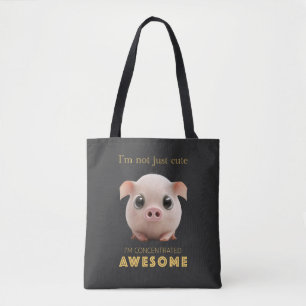 Tote Bag Cochon Concentré Awesome mignon adorable Citation