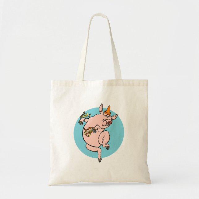 Tote Bag Cochon de danse (Devant)