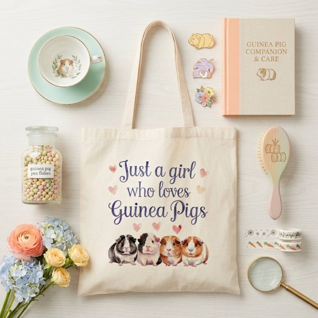 Tote Bag Cochon d'Inde à l'aquarelle mignon (Créateur téléchargé)