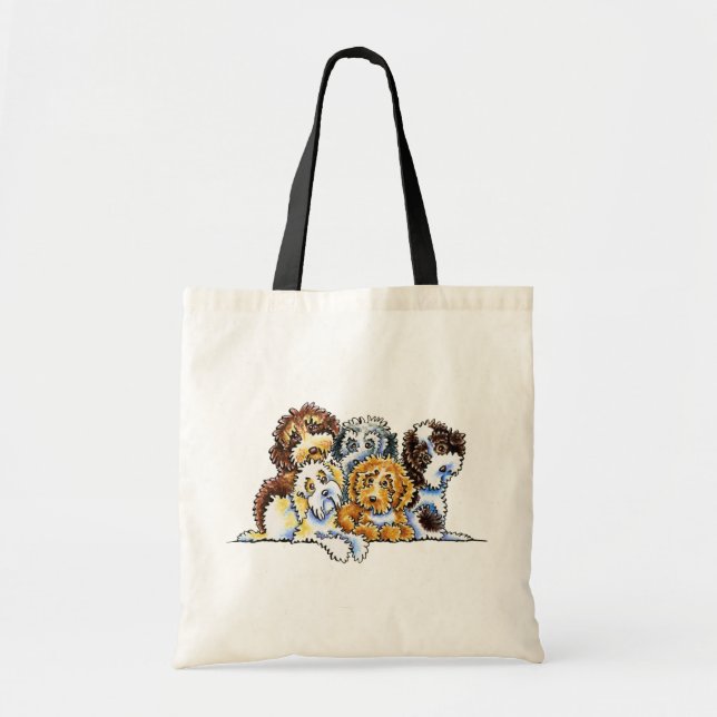 Tote Bag Cockapoo Rainbow (Devant)