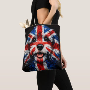 Tote Bag Cockapoo Union Jack Cadeau pour Chien Britannique