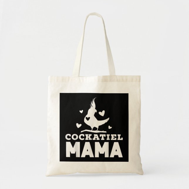 Tote Bag Cockatiel Mama Cockatoo Oiseaux Amoureux Mères Jou (Devant)
