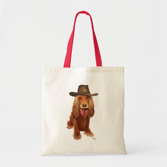 Tote Bag Cocker Spaniel Cowboy 2 (Devant)