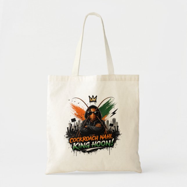Tote Bag Cockroach Rebel Roach Streetwear Graphique  (Devant)