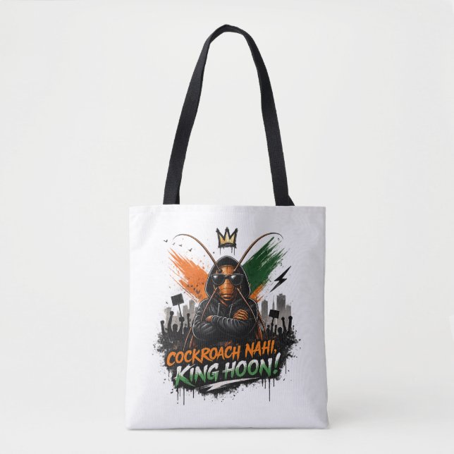 Tote Bag Cockroach Rebel Roach Vêtements de rue Graphique  (Devant)