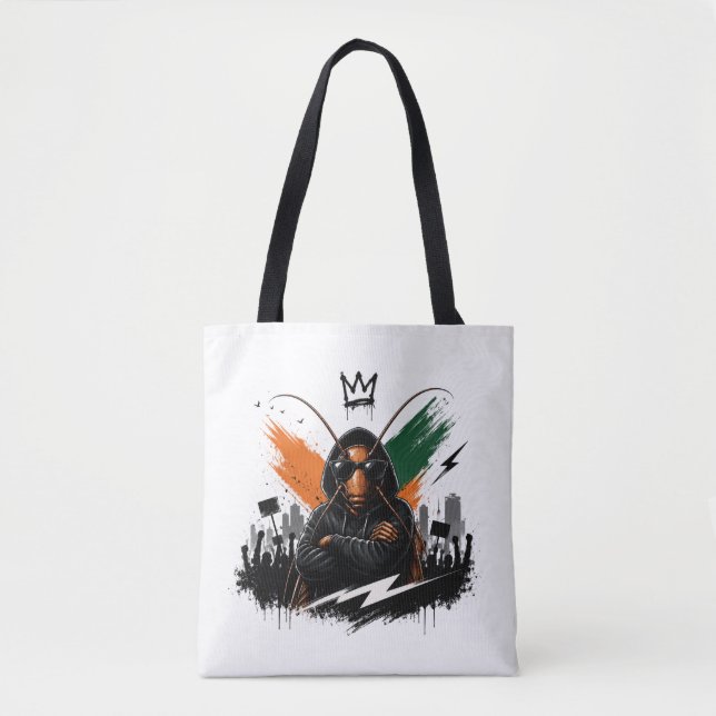 Tote Bag Cockroach Rebel Roach Vêtements de Rue Graphique  (Devant)