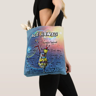 Tote Bag Cocktail Blue Hawaii (#1 sur 12 jeux de recettes d