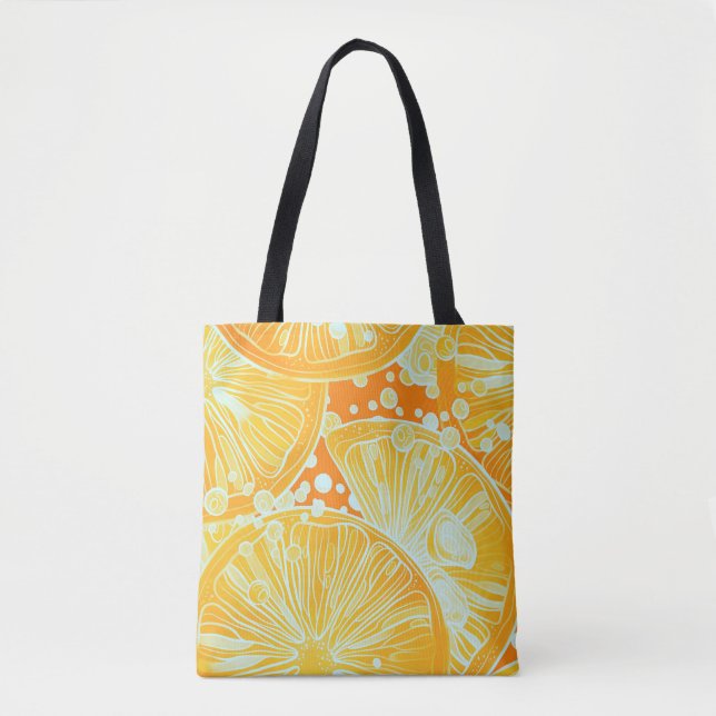 Tote Bag Cocktail Citrus : Motif d'eau étincelante (Devant)