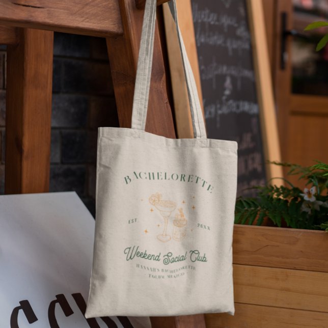 Tote Bag Cocktail Club d'été | Enterrement de vie de jeune  (Créateur téléchargé)