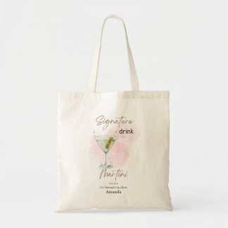 Tote Bag Cocktail d'été à l'aquarelle
