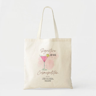 Tote Bag Cocktail d'été aquarelle