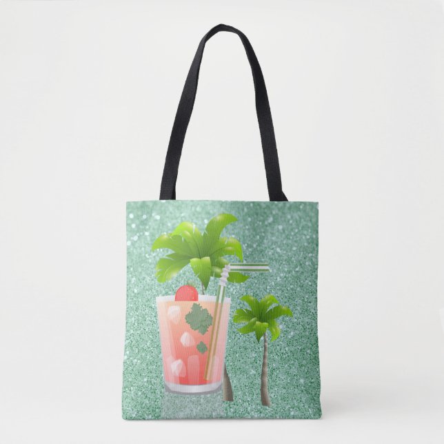 Tote Bag Cocktail d'été sous les palmiers (Devant)