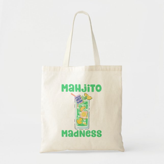 Tote Bag Cocktail Mahjong Mojito Madness (Devant)