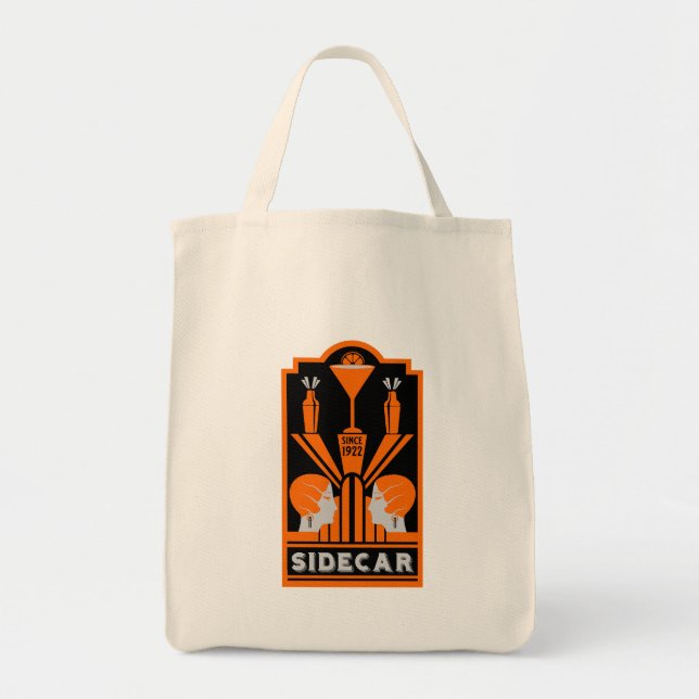 Tote Bag Cocktail Sidecar Art Déco (Devant)