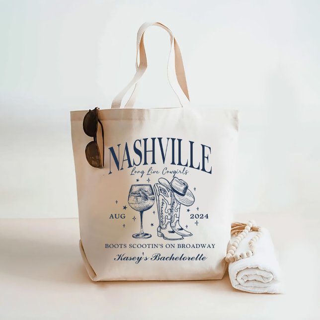 Tote Bag Cocktail sur mesure Nashville Bachelorette Rodeo (Créateur téléchargé)