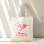Tote Bag Cocktails et country clubs tennis Bachelorette<br><div class="desc">Cocktails et clubs de pays Dernière balançoire avant le ring tennis country club thème Bachelorette week-end soirée sac fourre-tout imprimé personnalisé modèle,  bachelorette fête favorise les cadeaux de demoiselle d'honneur</div>