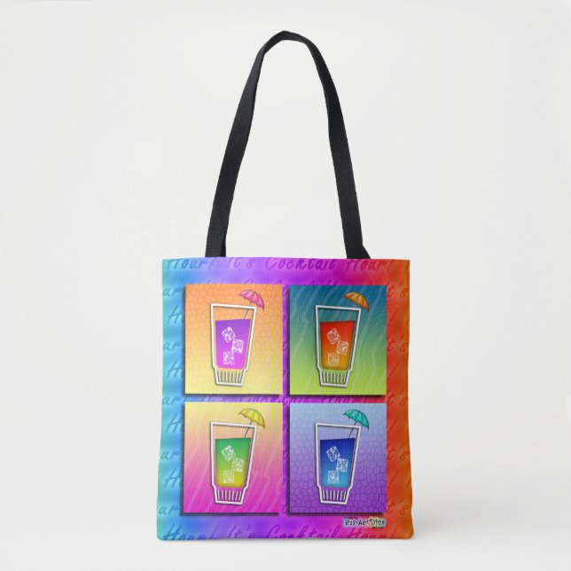 Tote Bag Cocktails POP ART (Devant)