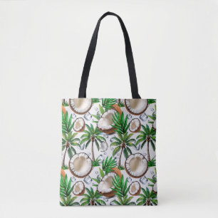 Tote Bag Cocotier Palm Tree Tropical Motif Design