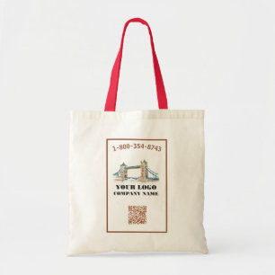 Tote Bag Code QR du logo de votre entreprise