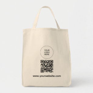Tote Bag Code QR modèle Téléchargez votre logo Adresse du s