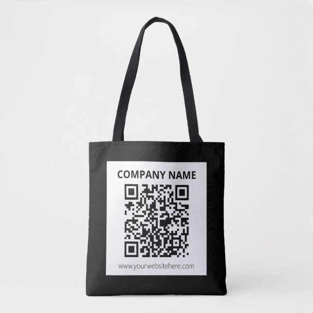 Tote Bag Code QR modifiable et conception simple personnali (Devant)
